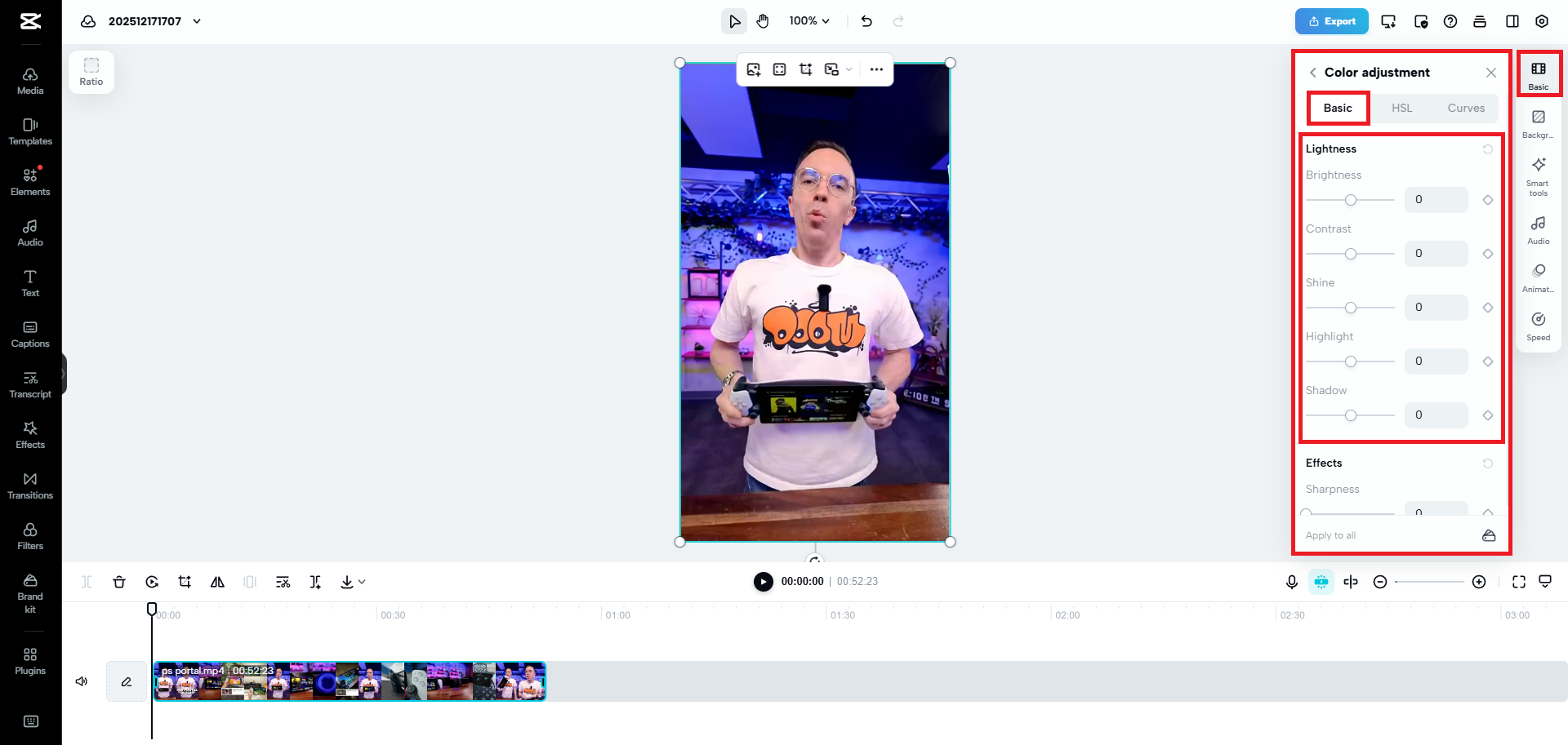 Enhance your video's brightness