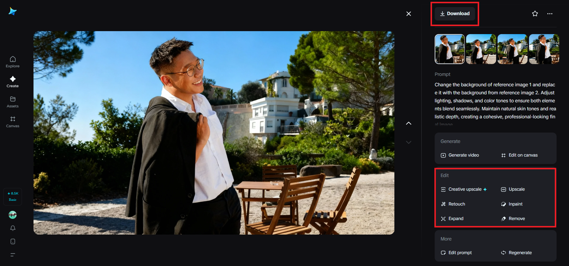 Edit and download your image