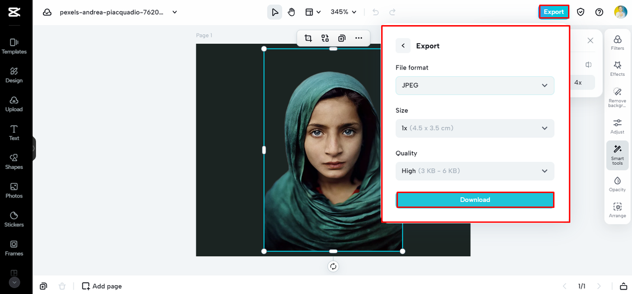save and export