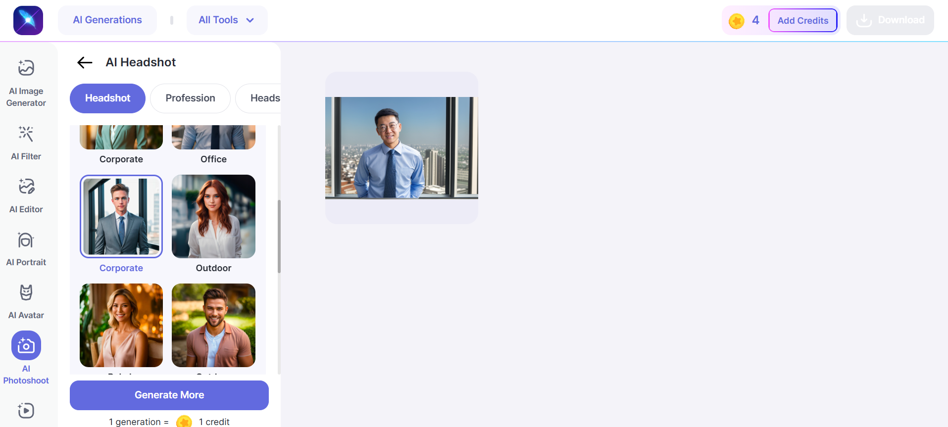 LightX LinkedIn profile picture maker