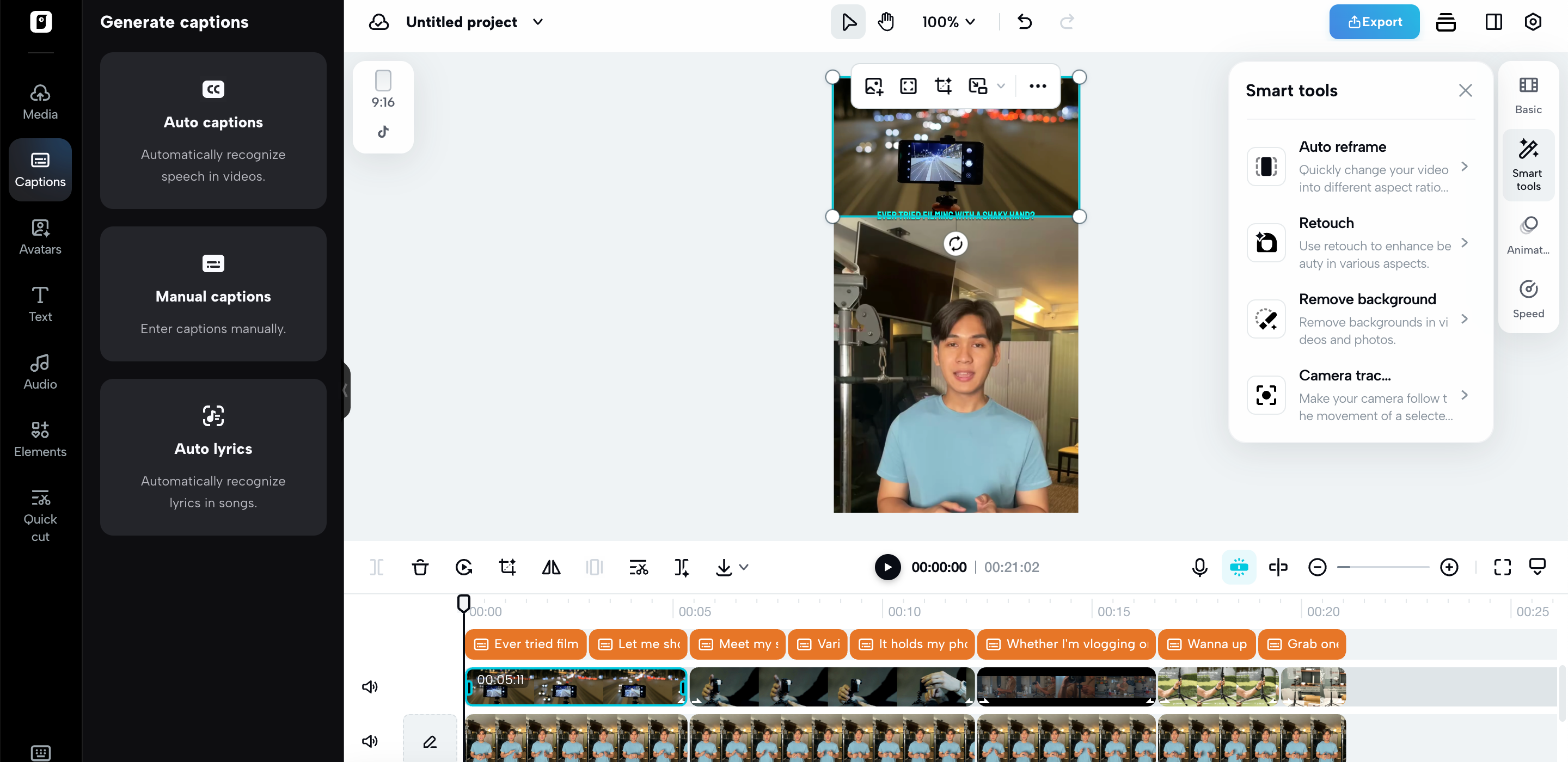 Samantalahin ang mga tool sa pag-edit ng video ng Pippit