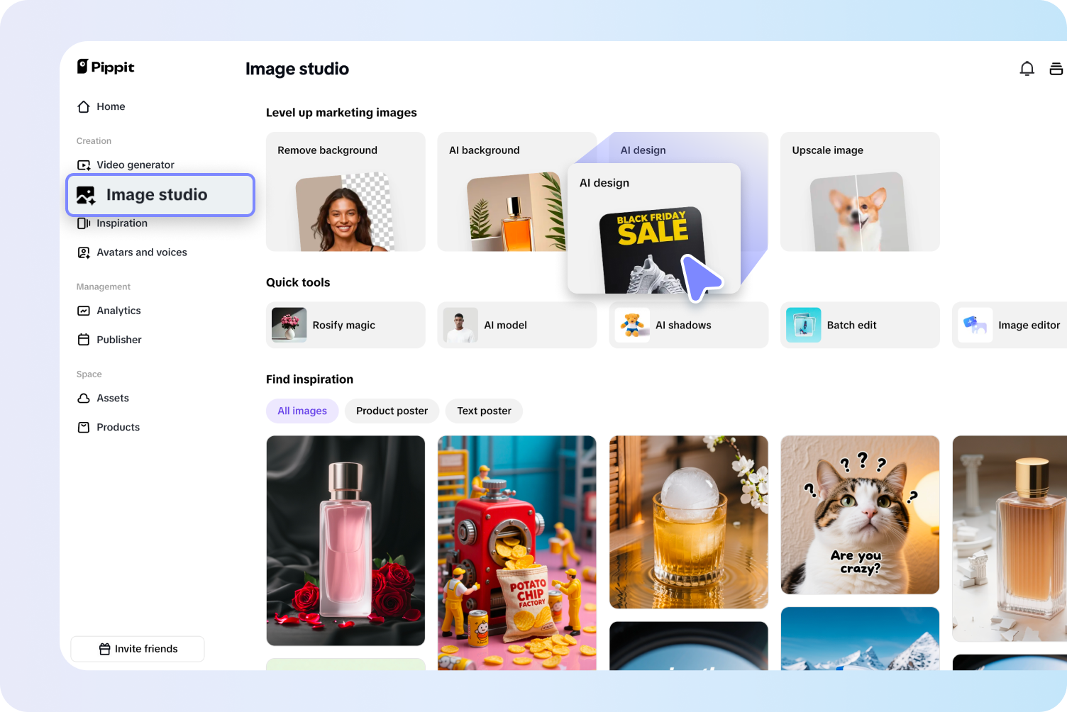 Перейдите в студию изображений.