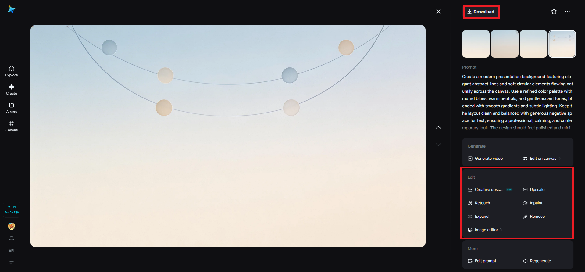 Review, refine, and download