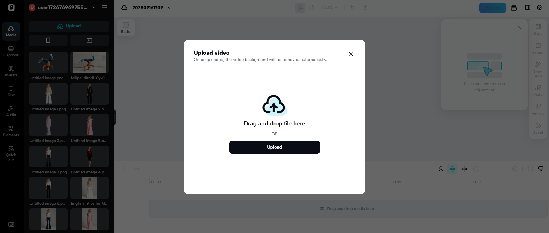 Remove background from videos