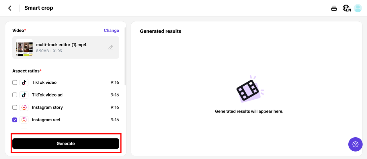 Hit the generate button