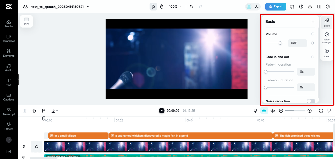 Editor de vídeo do CapCut Web