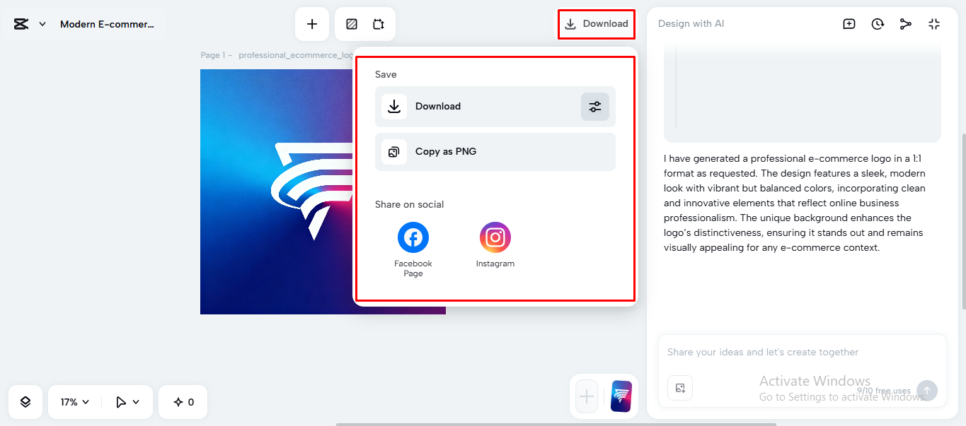 Exporting the media from the CapCut desktop video editor