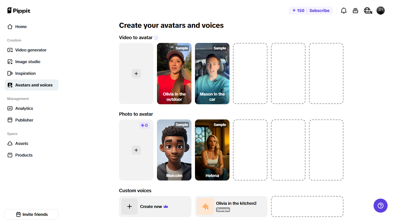 AI avatars and voice
