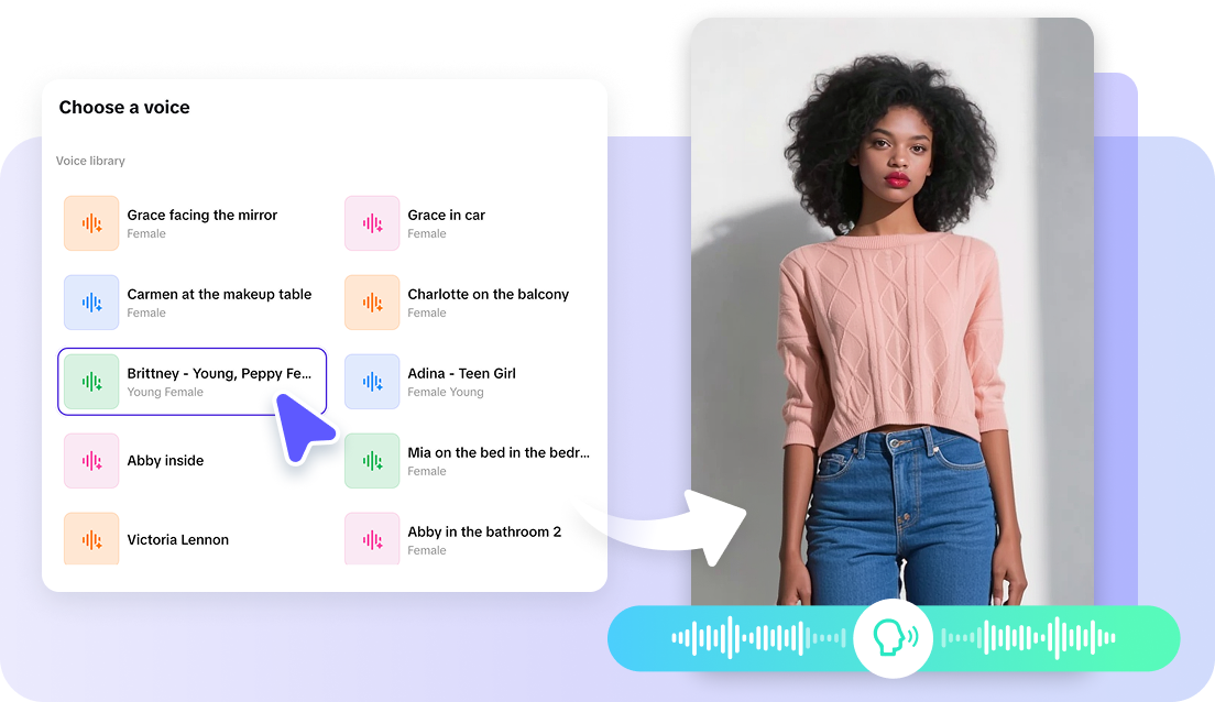Wide range of voiceovers to combine with visuals