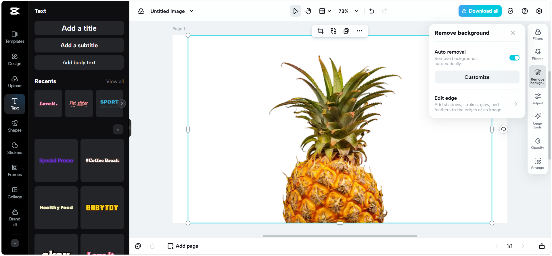 CapCut Web Interface