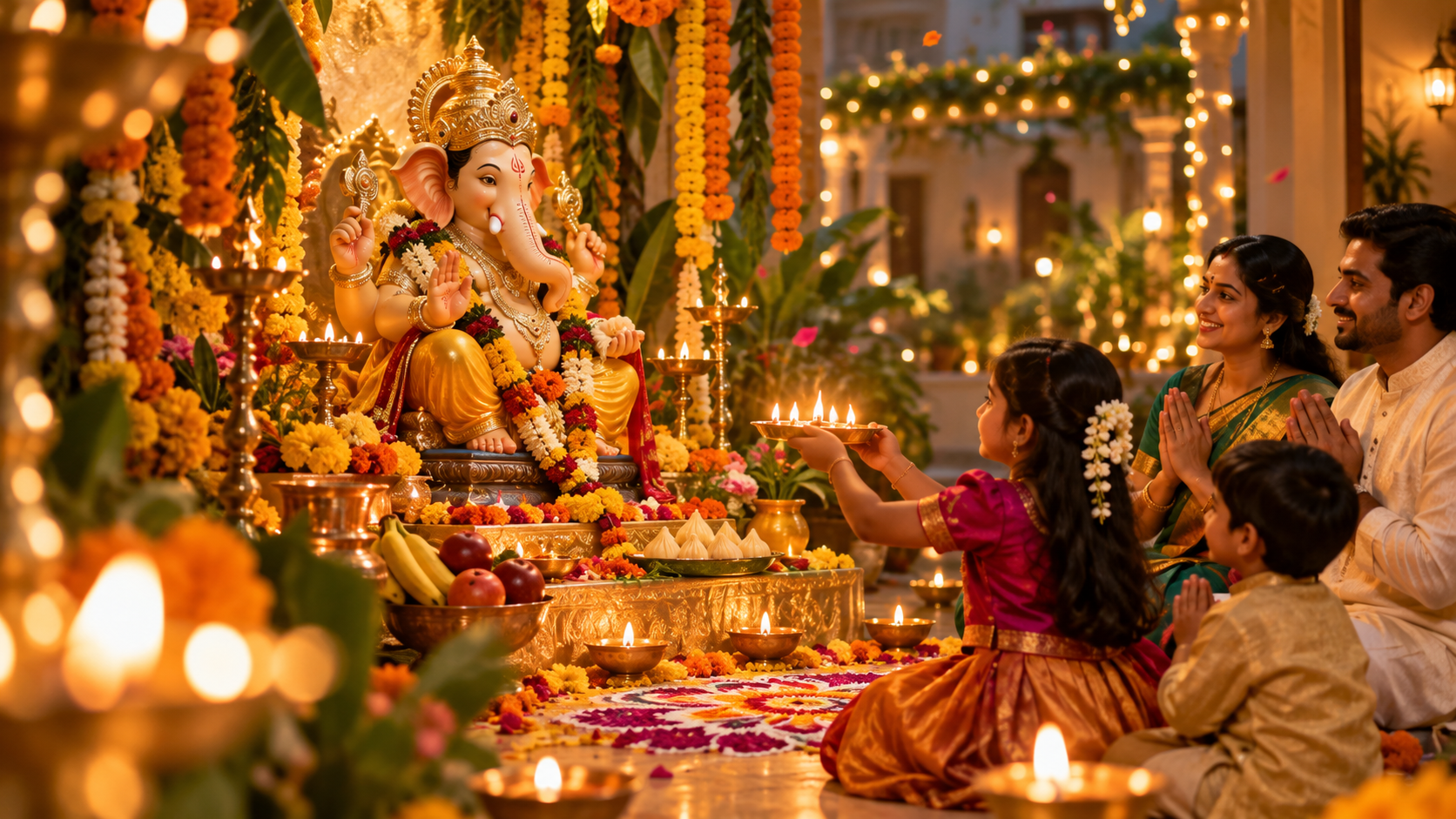 a respectful Ganesh Chaturthi WhatsApp status video