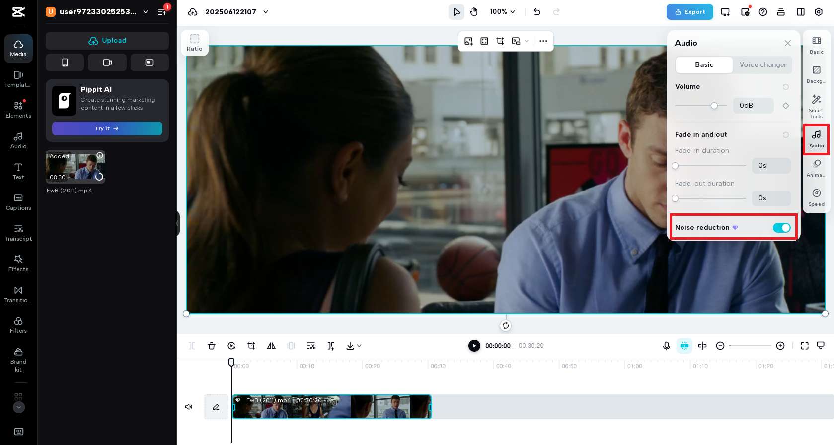 One-click noise removal
