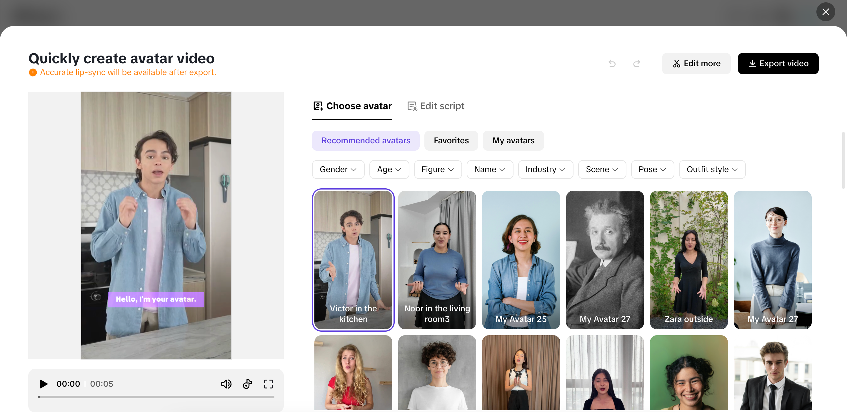 Avatares de marketing realistas