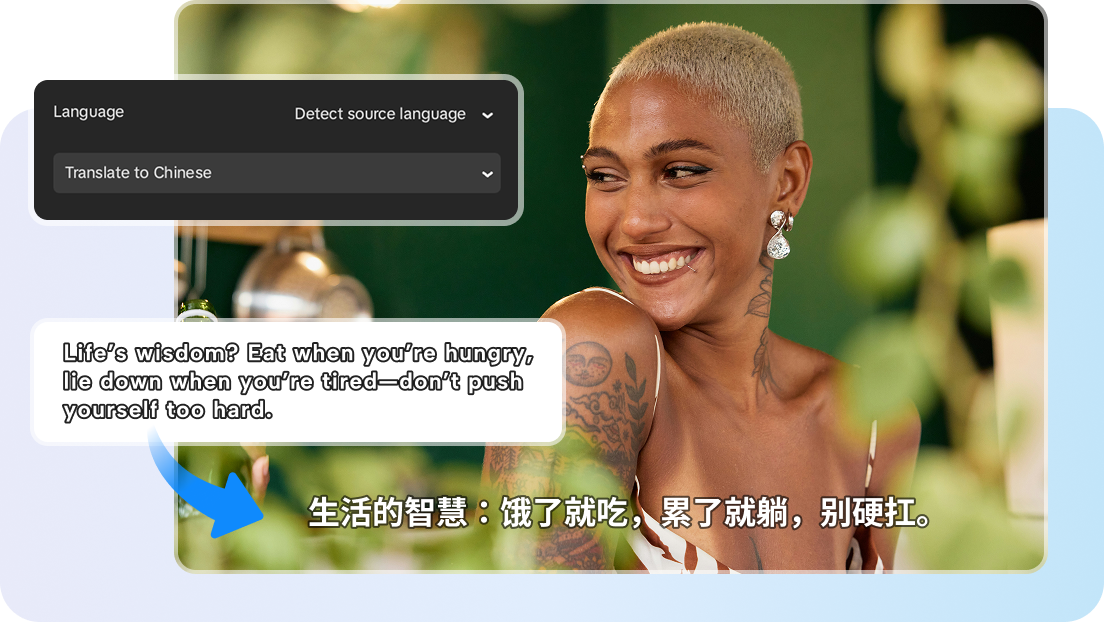Automatic source language detection in English to Chinese translator