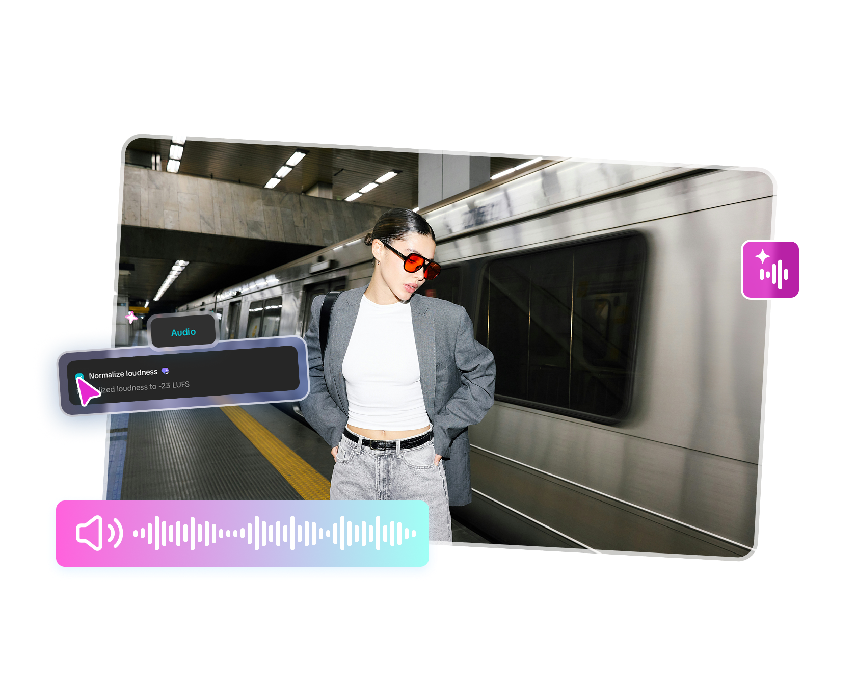 CapCut's loudness normalization tool