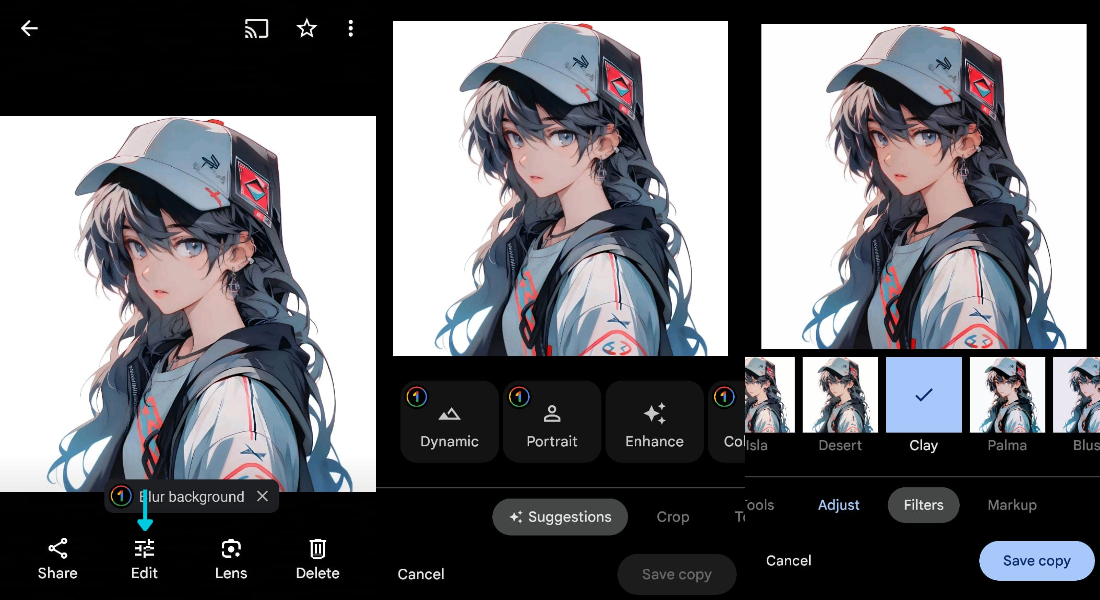 tap the edit icon