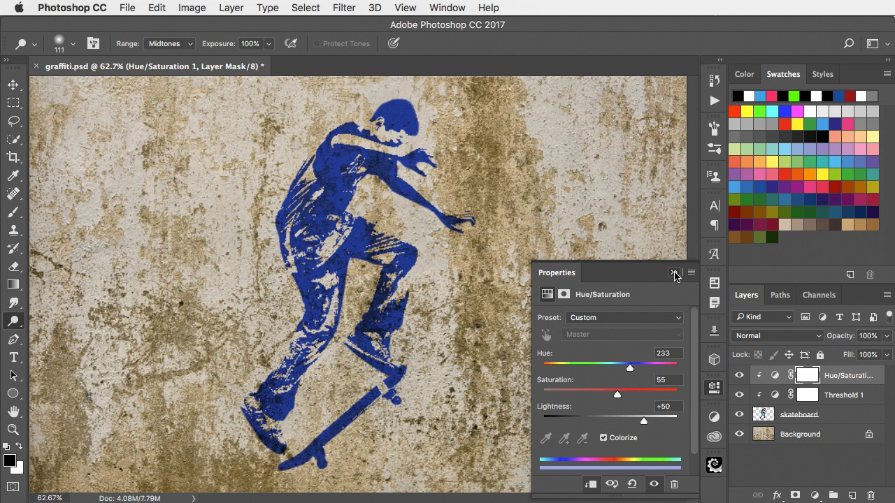 Blend and colorize graffiti