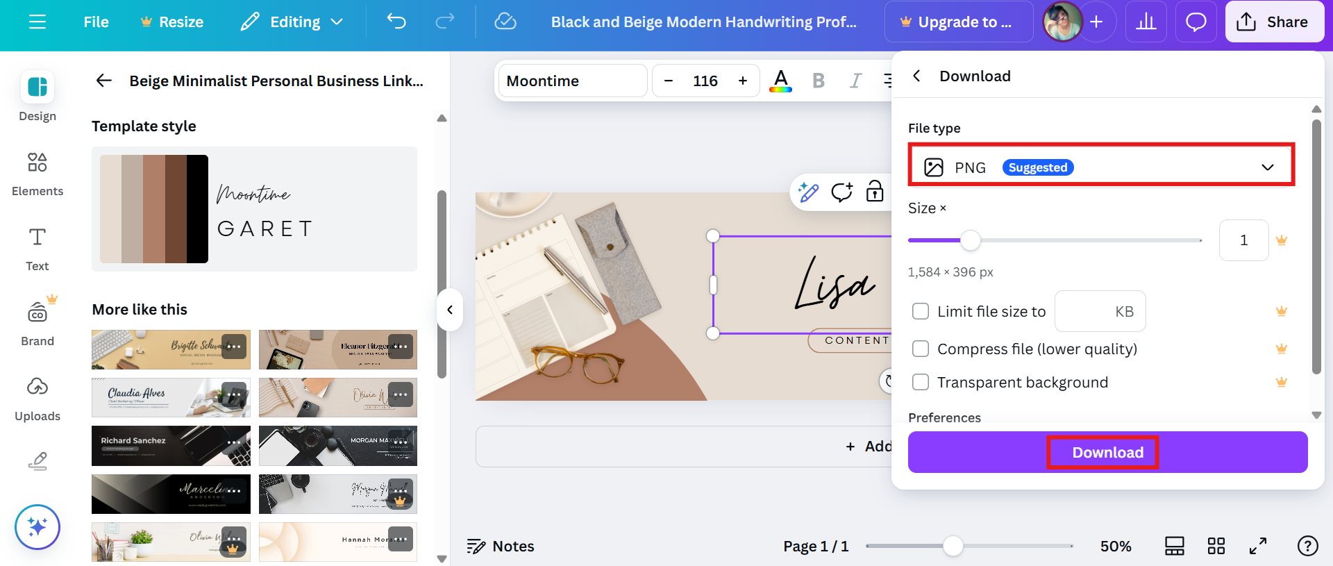 Ladda ner ett LinkedIn-rubrikfoto