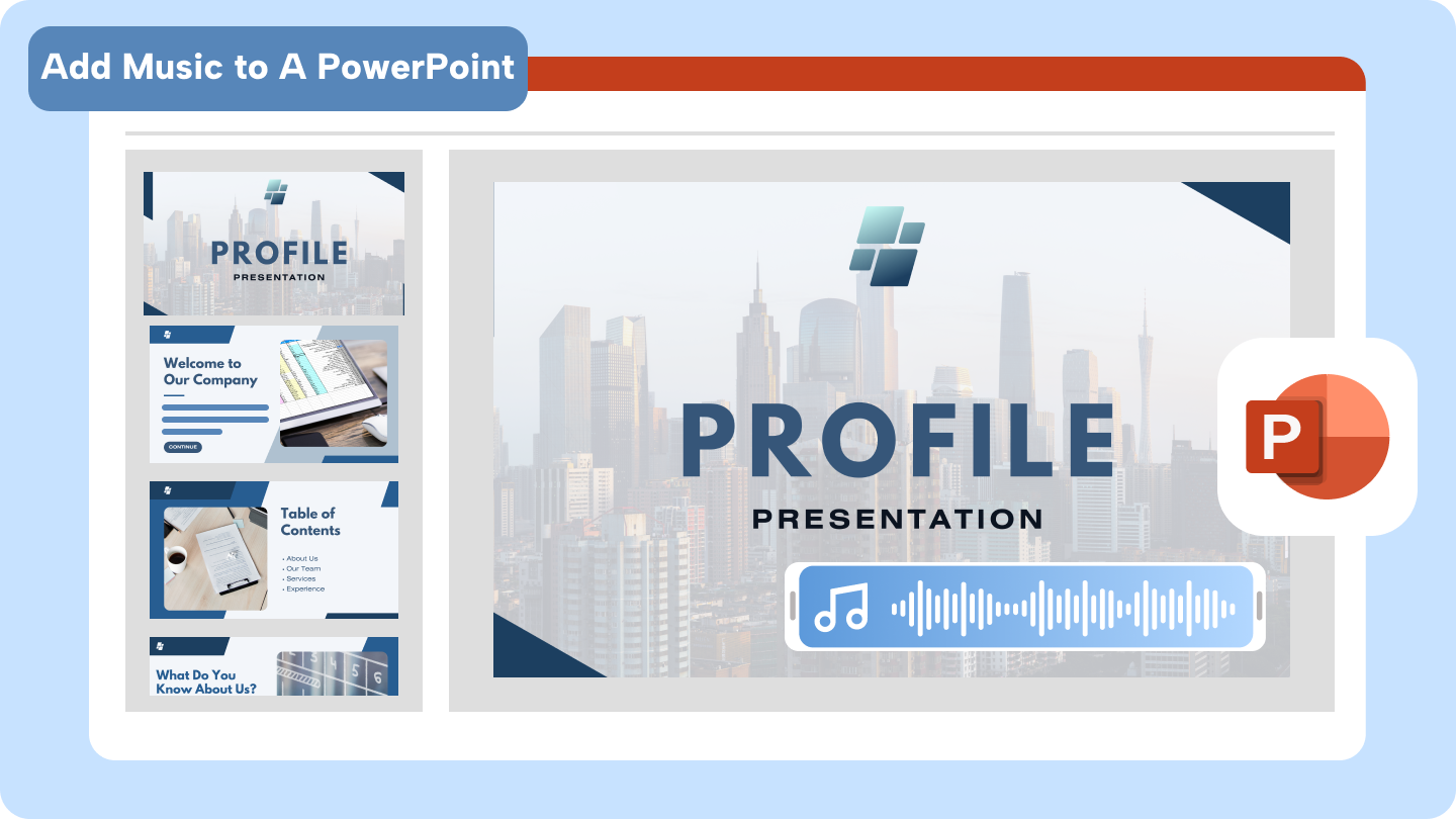 how do you add music to a PowerPoint slideshow