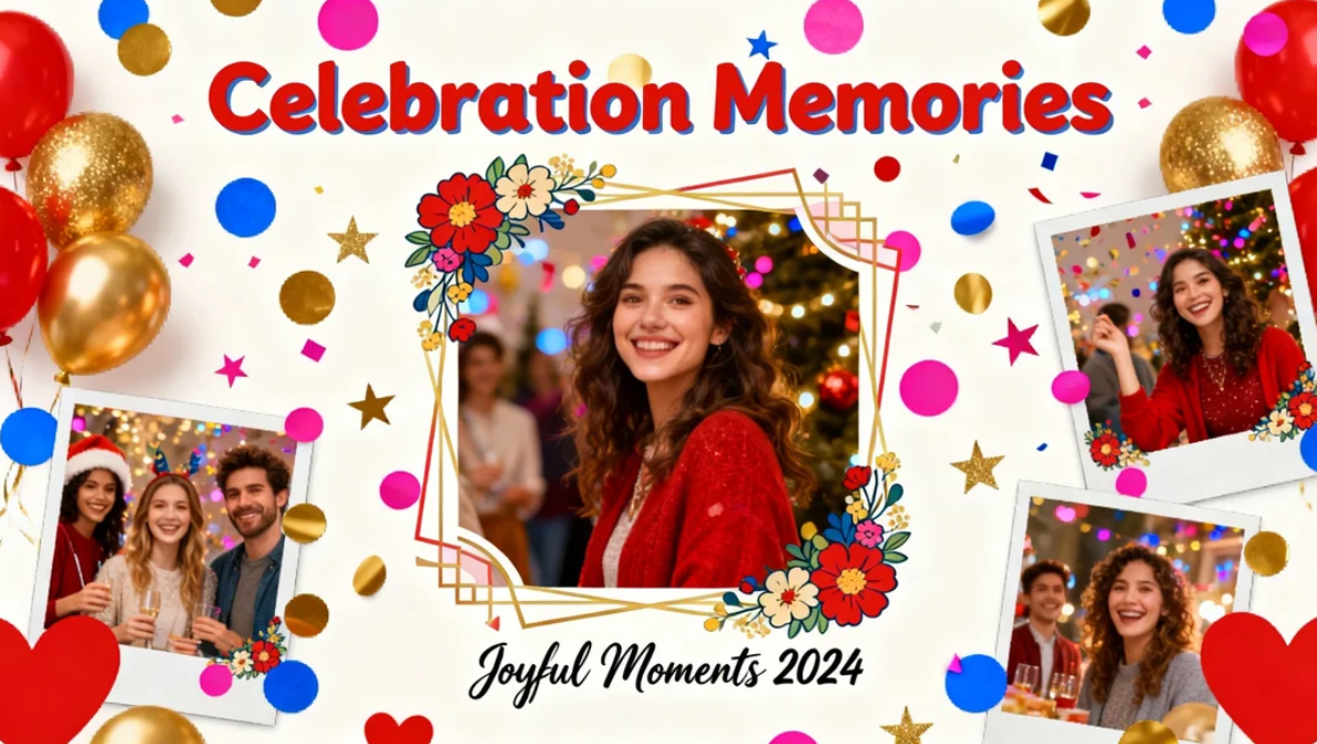 Celebration-themed memory book image