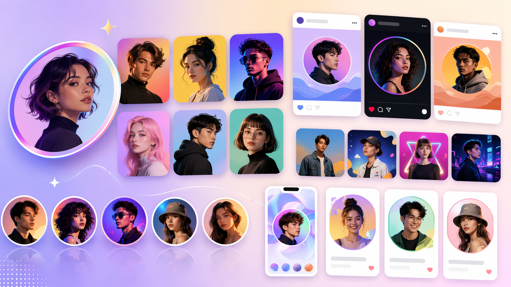 AI Profile Picture Trend social campaign asset preview