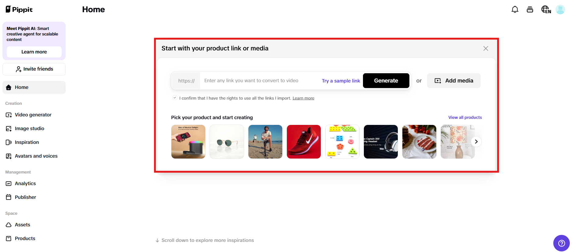 One-click video generation