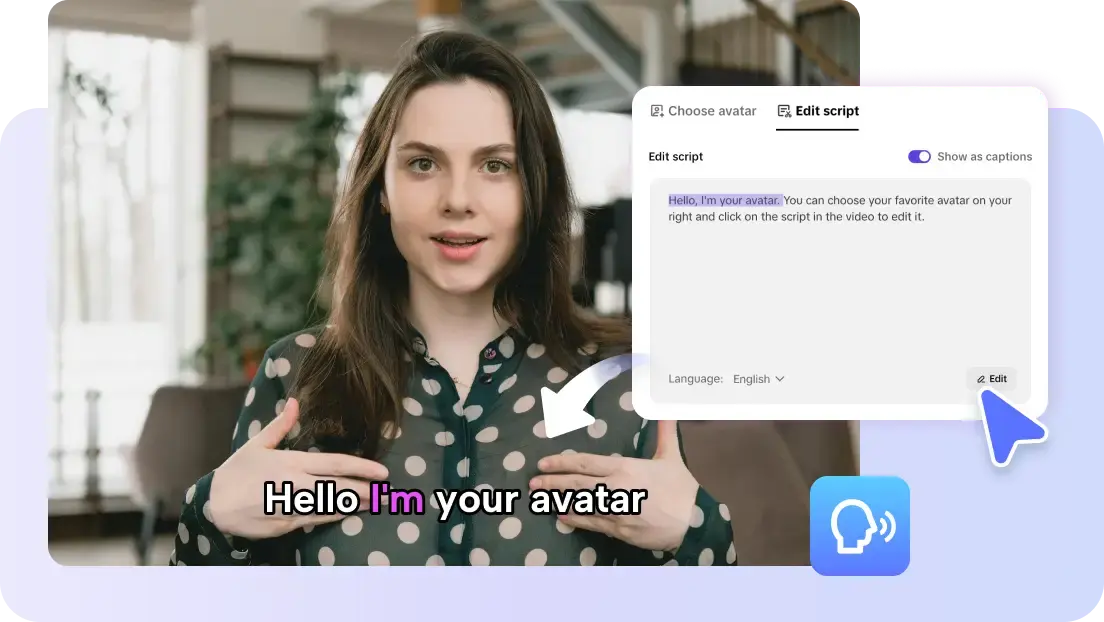AI voice & custom script for precise adjustment