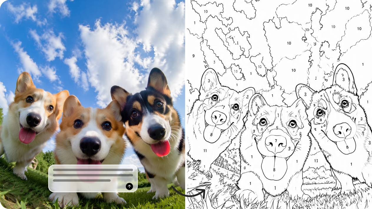 Convert images into paint-by-number templates with image-to-image