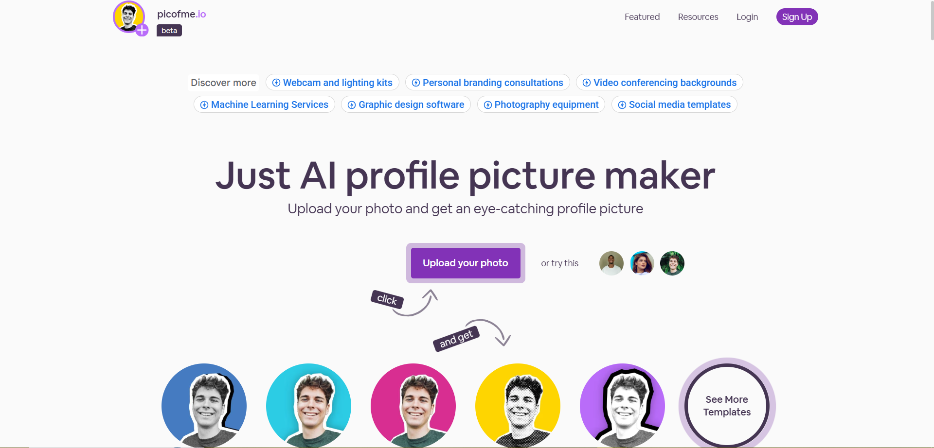 Picofme creador de fotos de perfil de WhatsApp