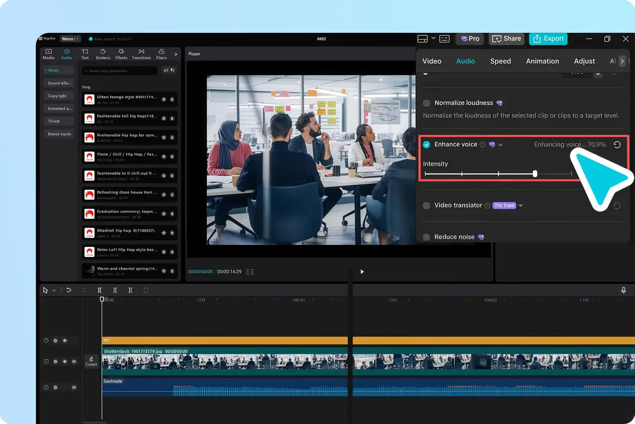Enhance Audio and Edit with CapCut
