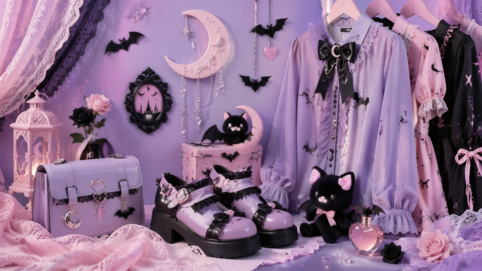 Dreamina pastel goth aesthetic 16:9 hero image