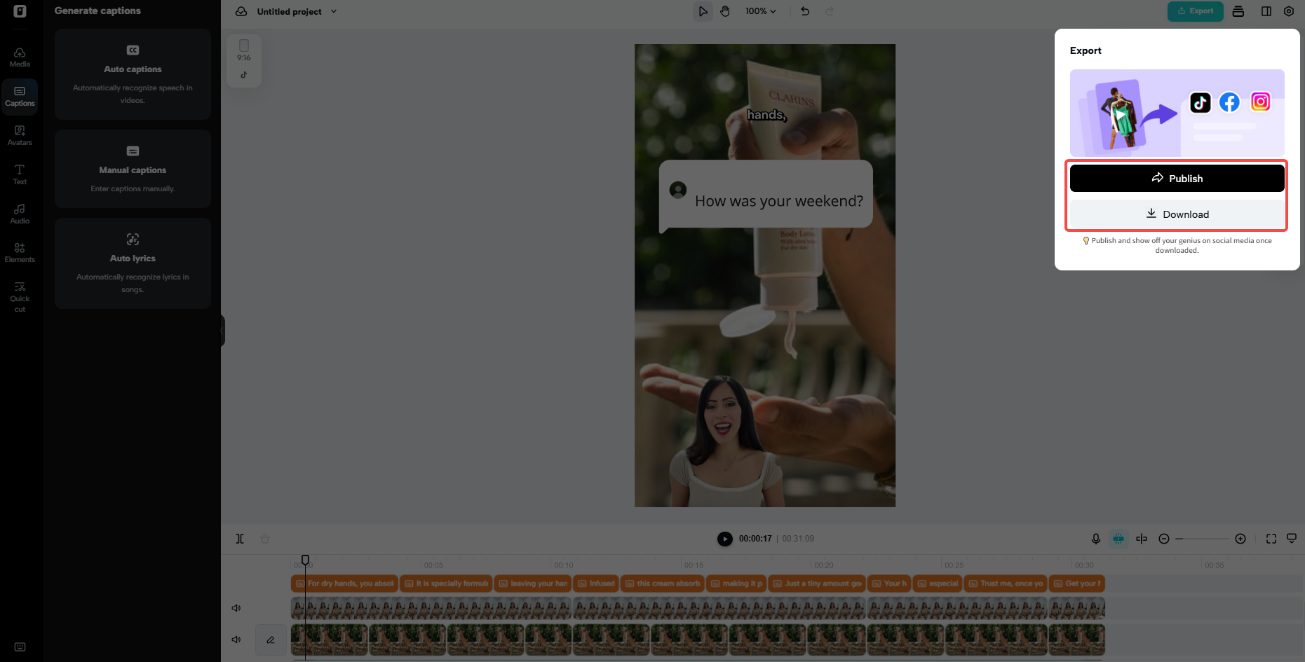 Export your video