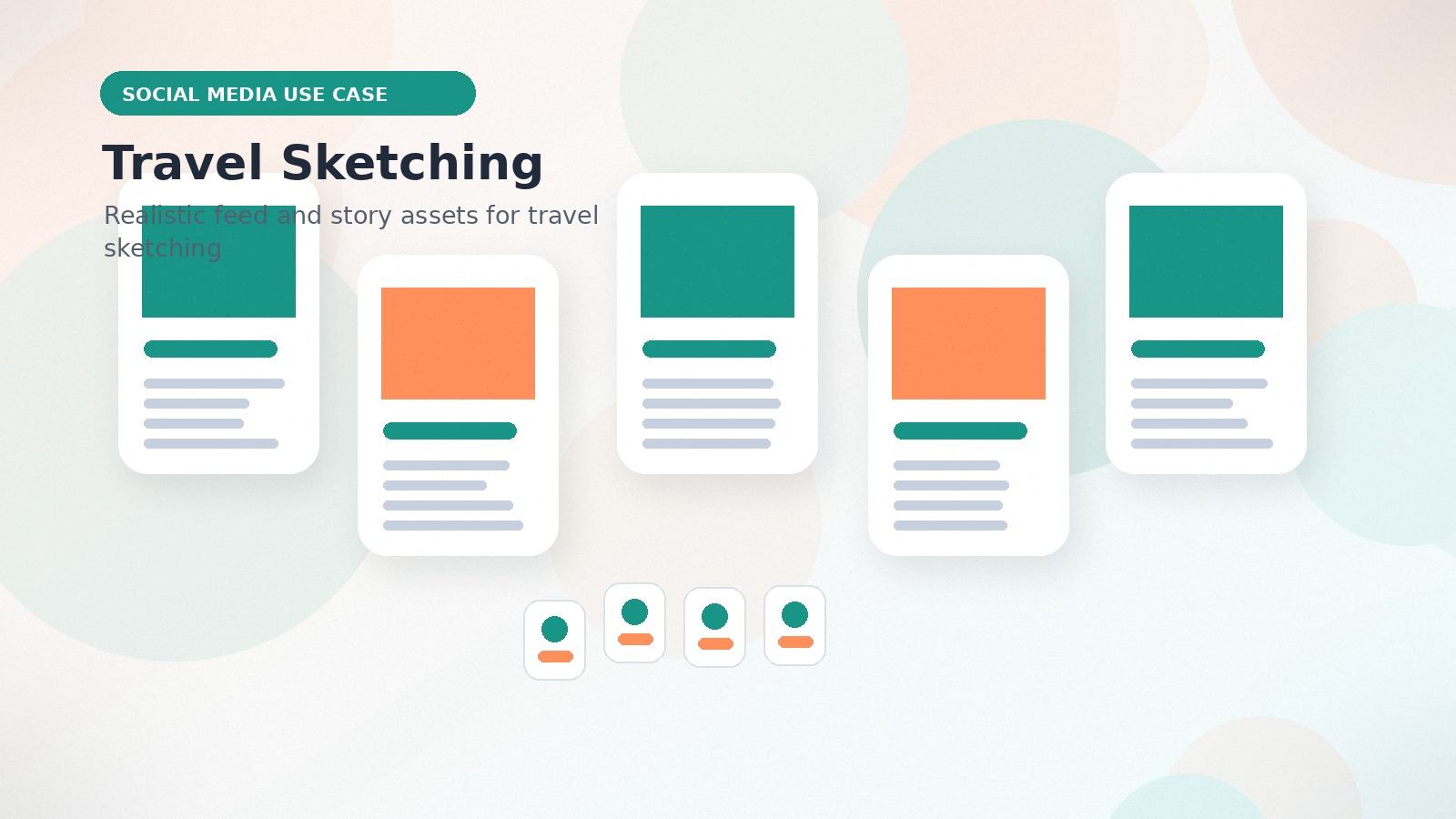 Travel Sketching realistic social media use case visual for travel sketching