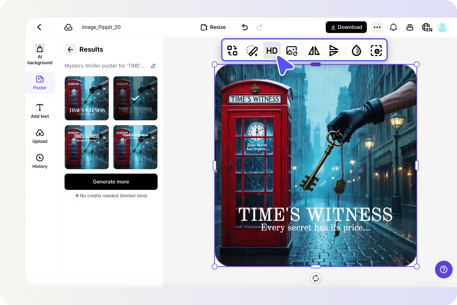 สร้างโปสเตอร์ภาพยนตร์ออนไลน์