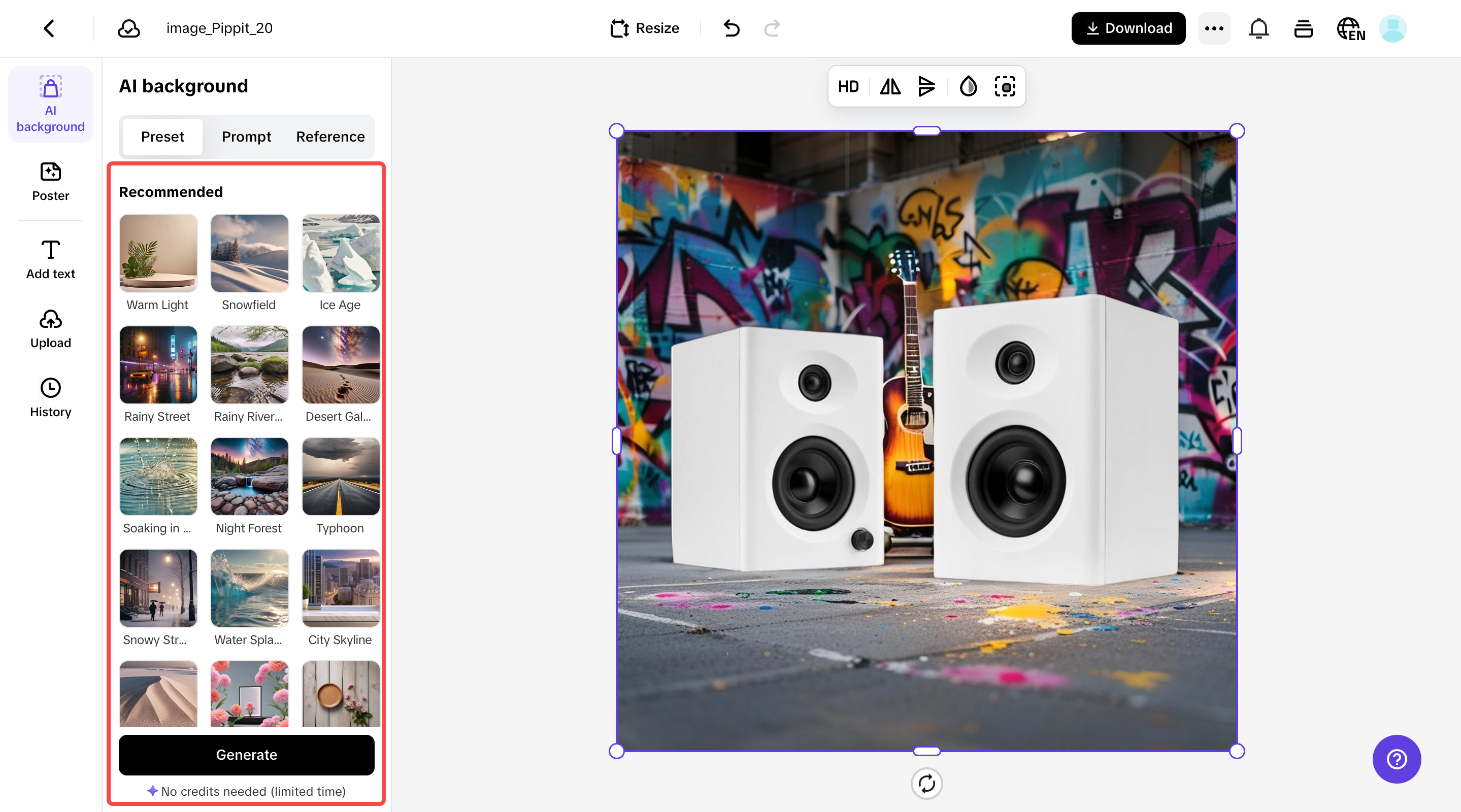 Customizable background options