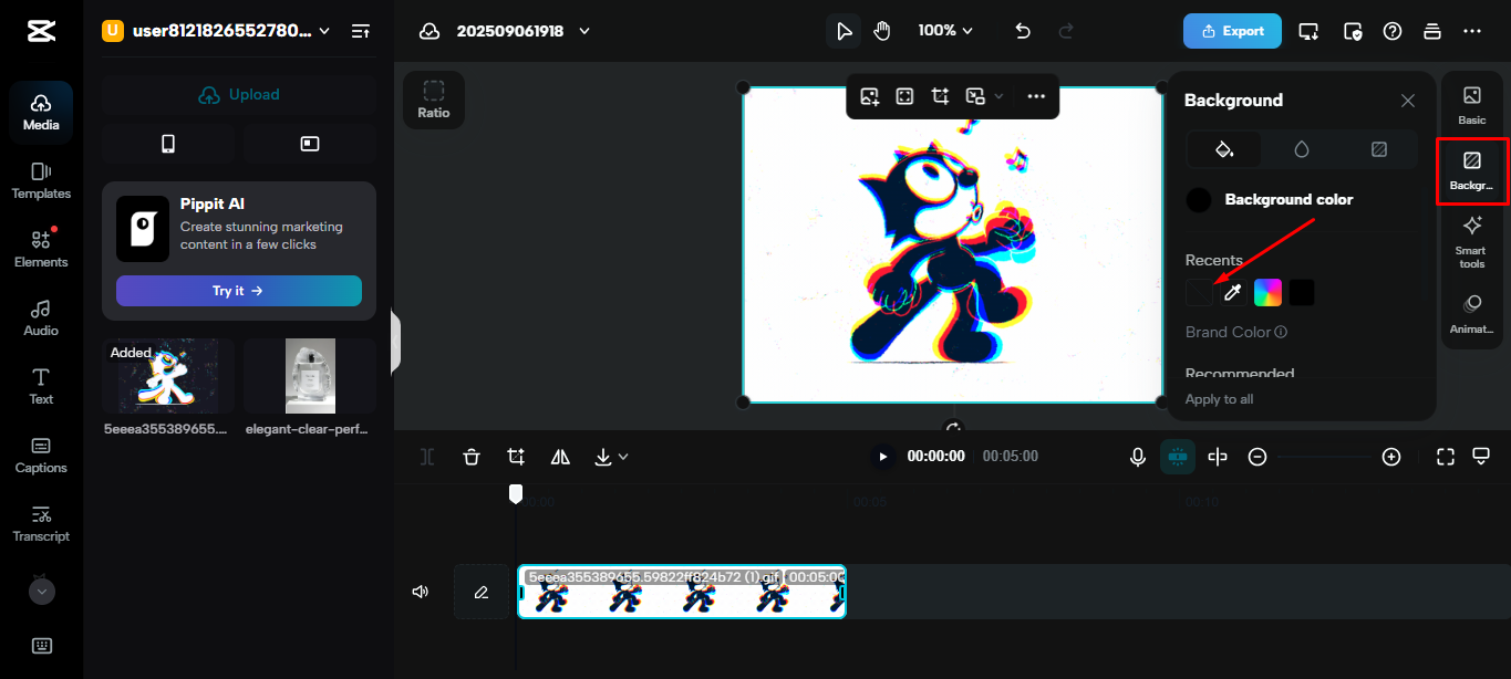 Remove background in the CapCut desktop video editor