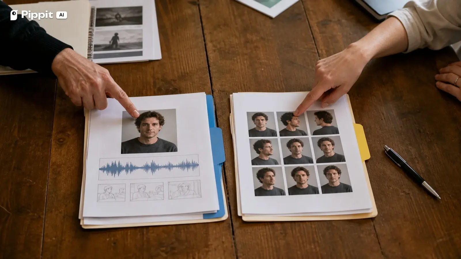 A production coordinator separates image source evidence from subject permission evidence.
