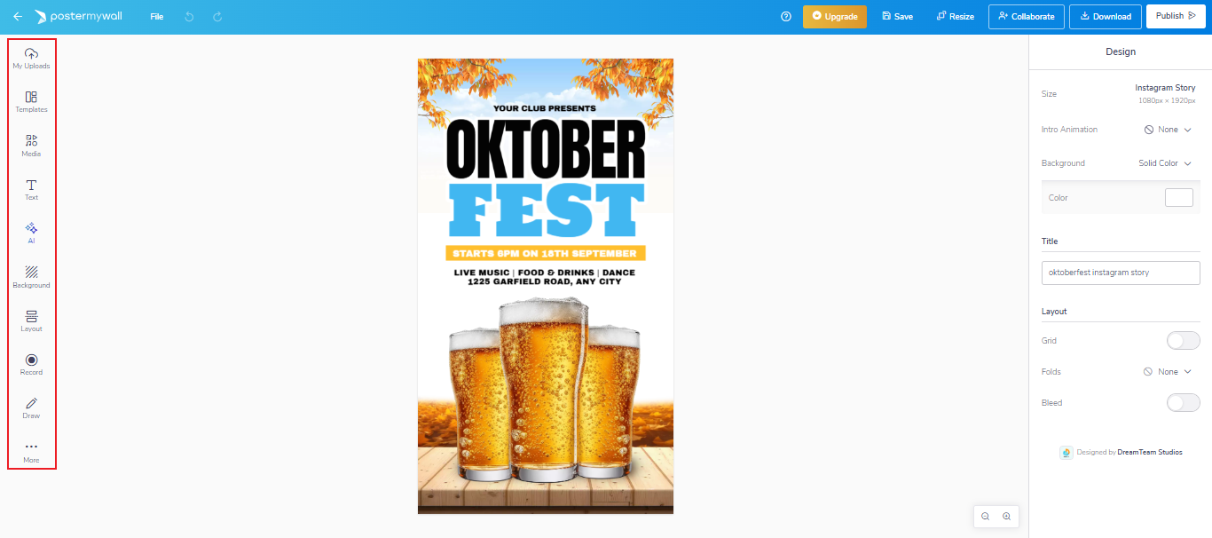 șablon de pliant gratuit Oktoberfest