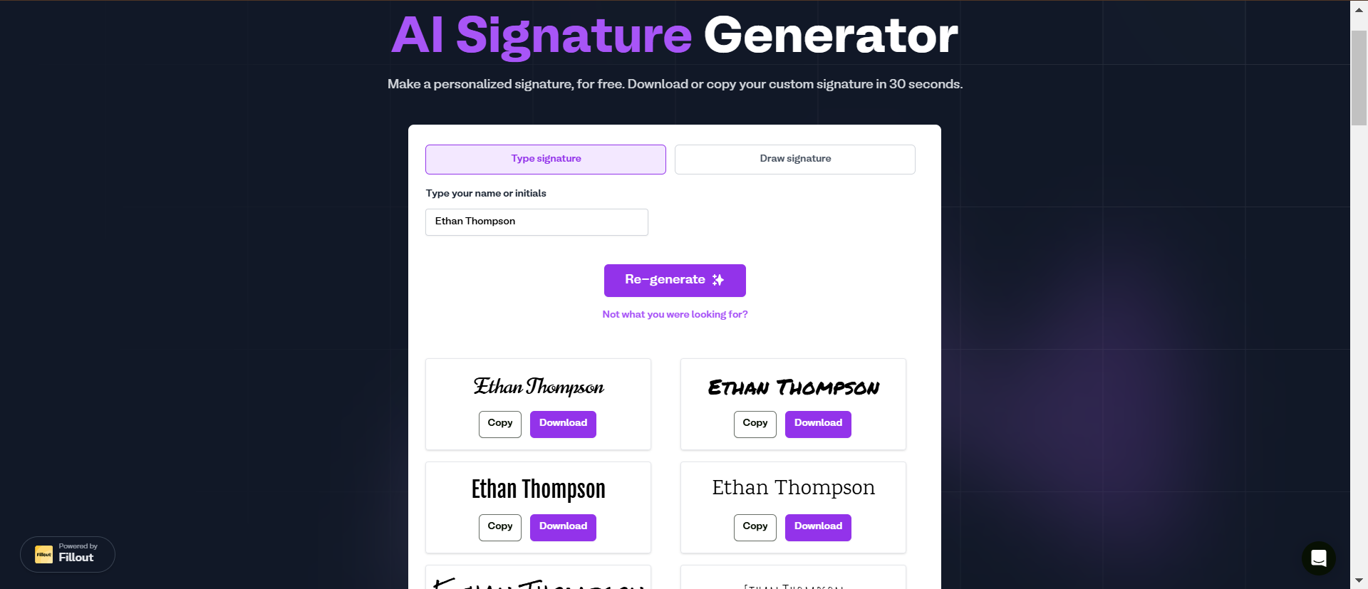 generate fake signature