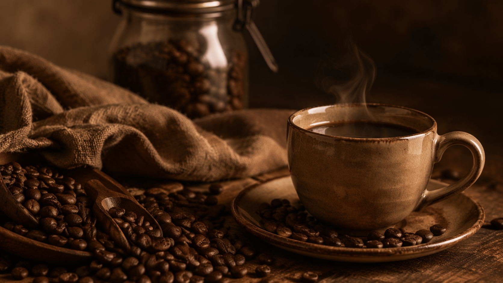 Dreamina Kaffee Fotofilter Prompt Beispiel 6: Espresso Brown Editorial