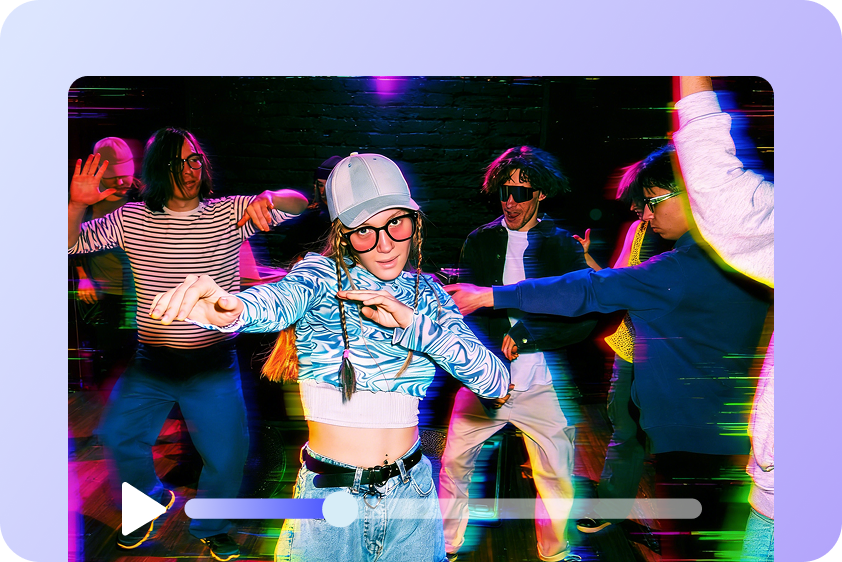 Concert glitch intro clip