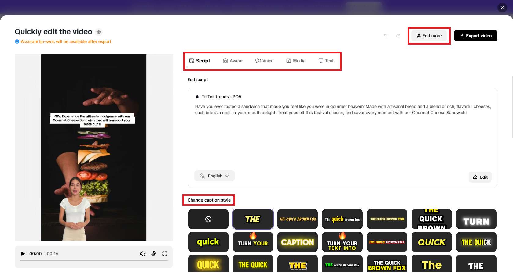 Perform any quick edits