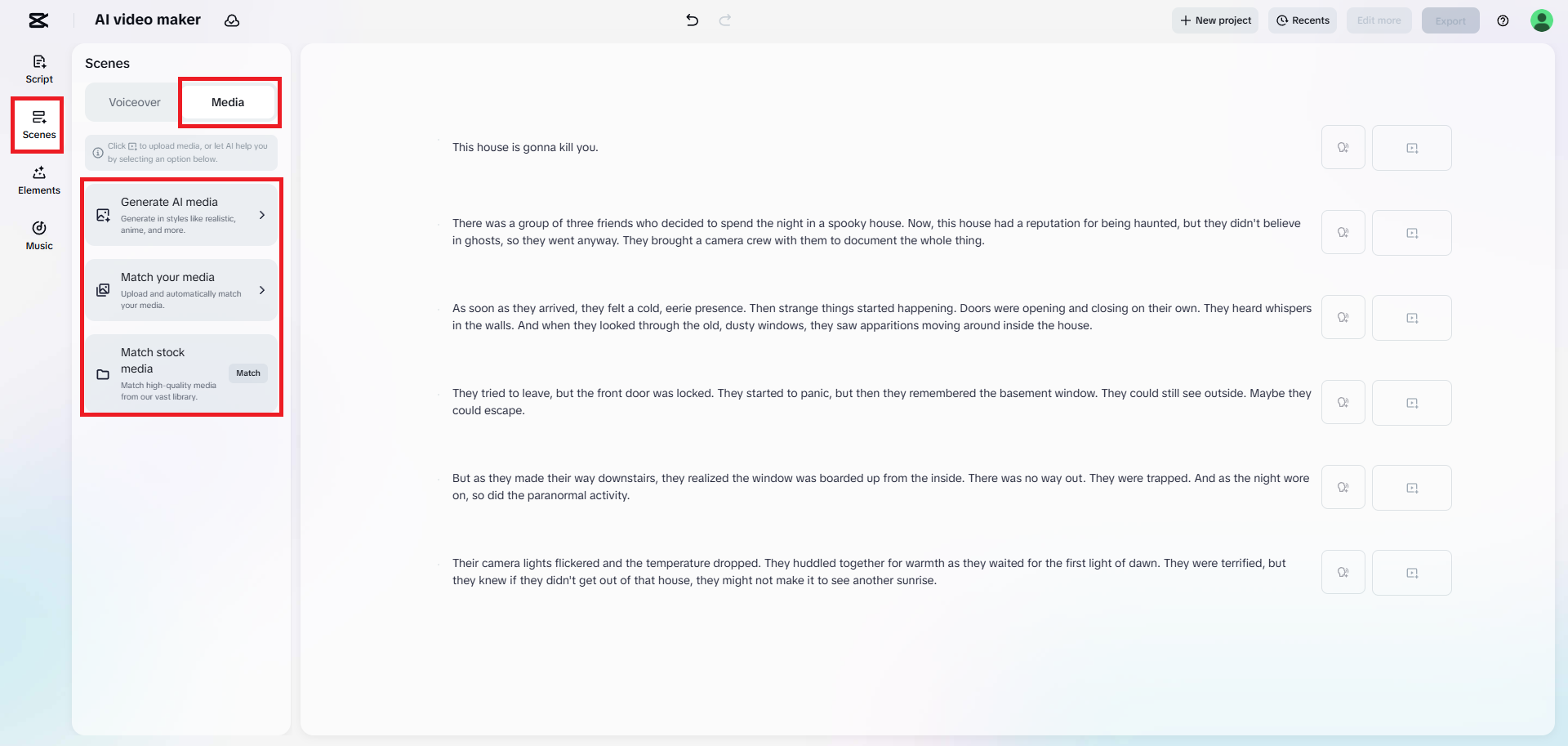 Select your media style