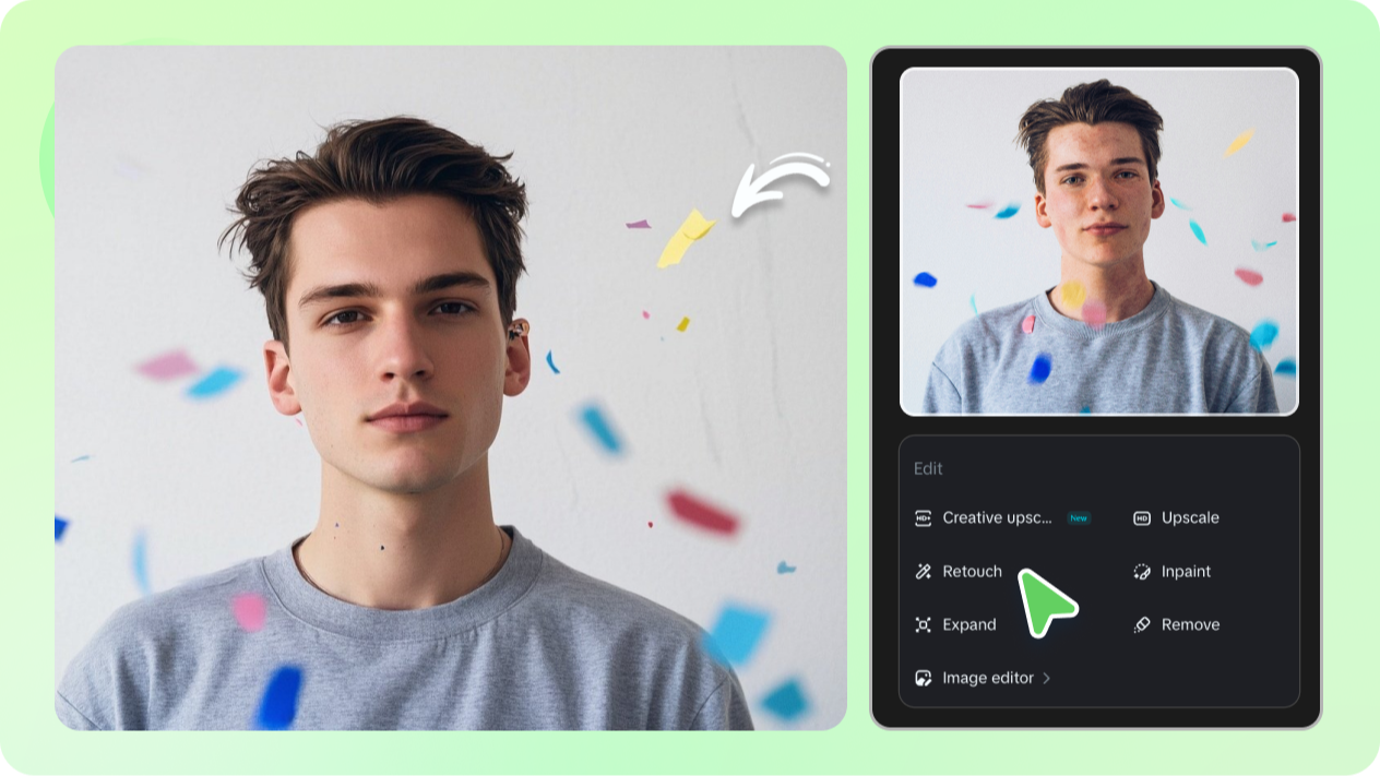 Smooth and enhanced lip texture in the retouch feature