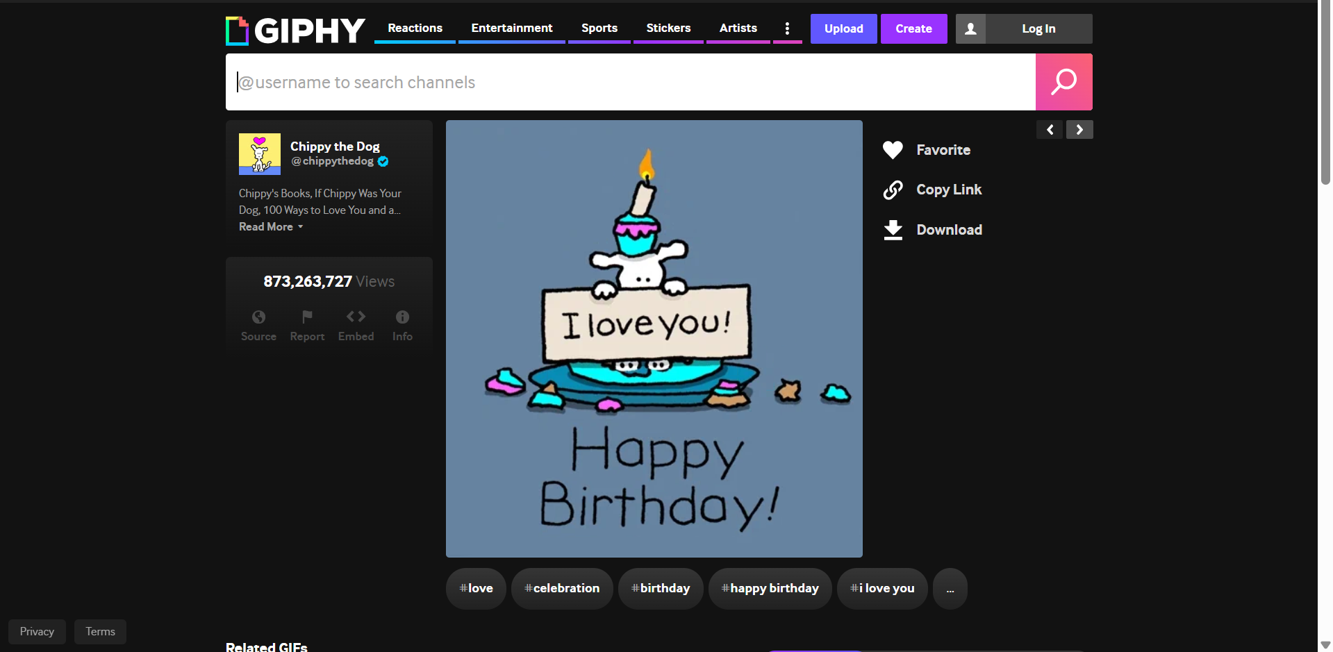Giphy – a popular online animated GIF maker