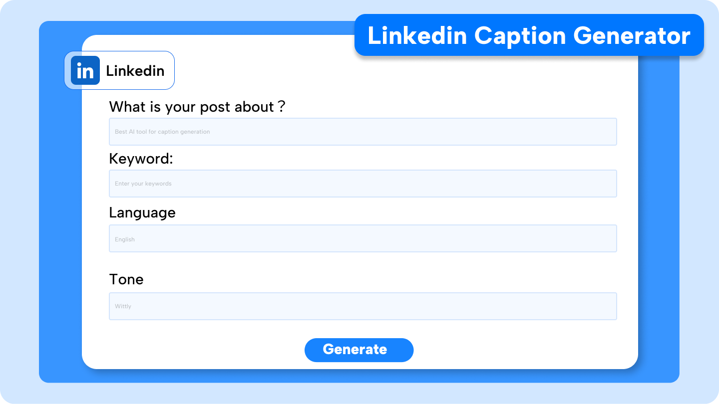 Generator för LinkedIn-bildtexter