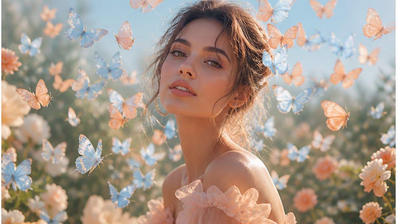 Hasil segera Kesan AI Gadis Rama-rama Pastel 2