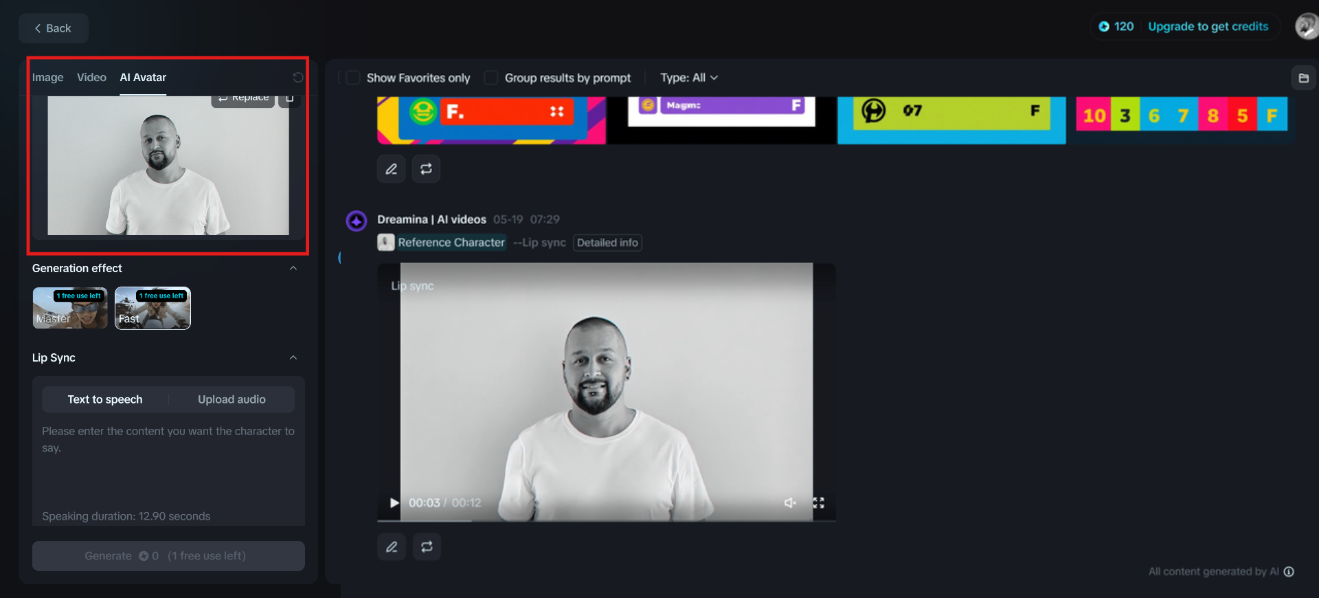 Dreamina: Generador parlante de avatar de IA gratis