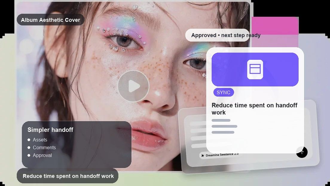 Album Aesthetic Cover Maker realistic image for reduce time spent on handoff work
