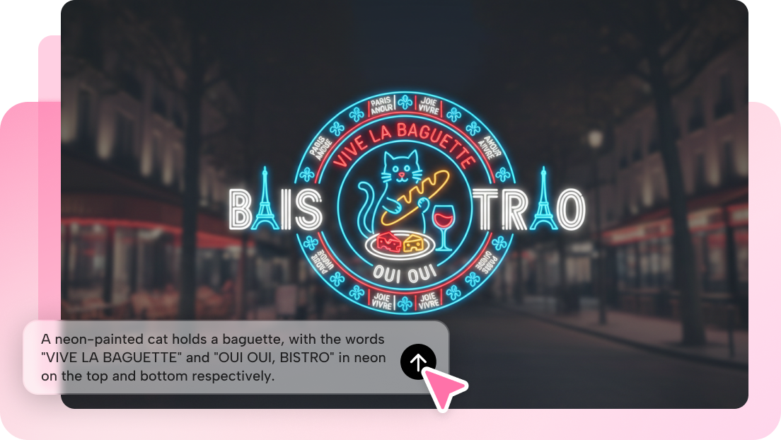  Generați un logo neon personalizat dintr-un prompt